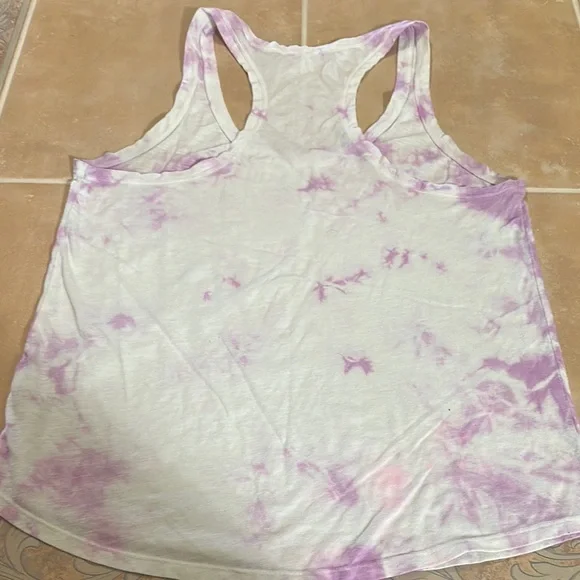Victoria's Secret Tie-Dye Tank Top with Pink Print - Picture 5 of 5